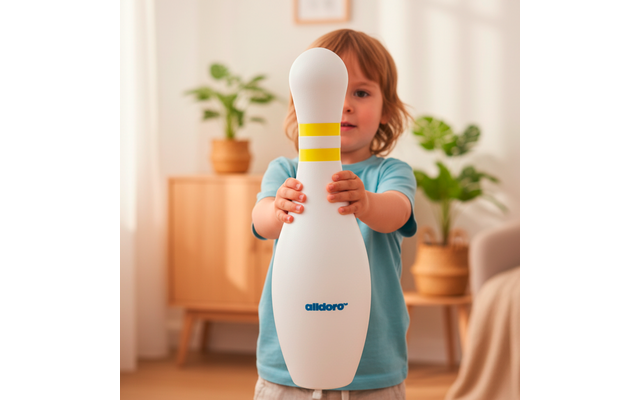 Produktbild alldoro XXL Bowling Set f&uuml;r Kinder mit 6 Pins  1