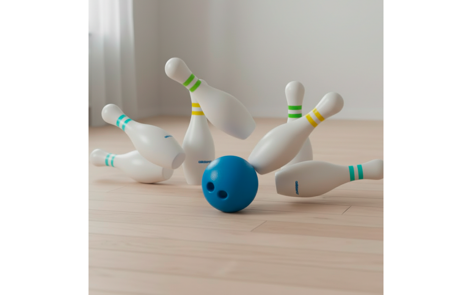 Produktbild alldoro XXL Bowling Set f&uuml;r Kinder mit 6 Pins  1