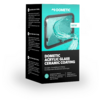 Schwarze Verpackung mit türkisfarbenem Fensterbild, Wasserspritzern, Markenlogo 'DOMETIC', weißer Aufschrift 'DOMETIC ACRYLIC GLASS CERAMIC COATING' und kleinem 'NEW'-Label