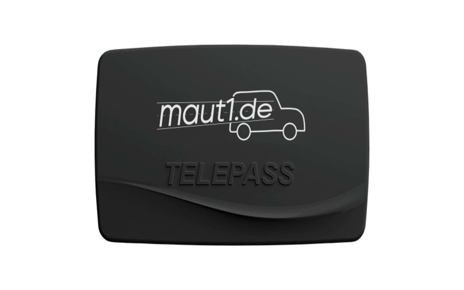 Schwarzes Gerät mit Schriftzug maut.de und der Aufschrift TELEPASS