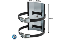 CampkoGasflaschenHalterSetEdel293482 - CAMPKO Gasflaschen Halter Set Edelstahl für Ø 300mm Gasflaschen inklusive 2x Spannband und 2x Spannschloss