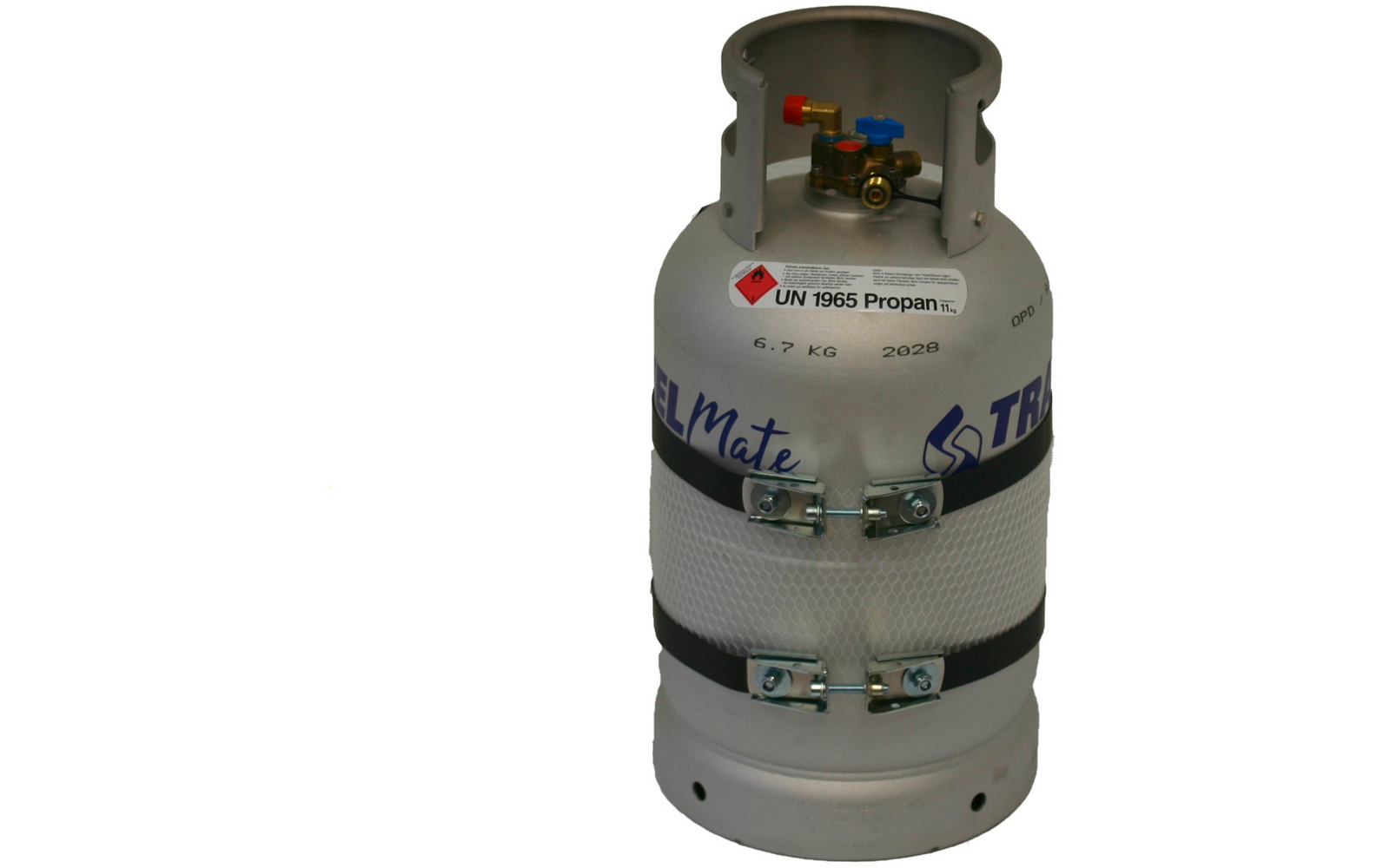 Produktbild CAMPKO Gasflaschen Halter Set Edelstahl f&uuml;r &Oslash; 300mm Gasflaschen inklusive 2x Spannband und 2x Spannschloss 1