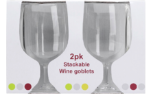 293744 - Flamefield Wine Goblet Weinglas stapelbar 2 teilig 260 ml 