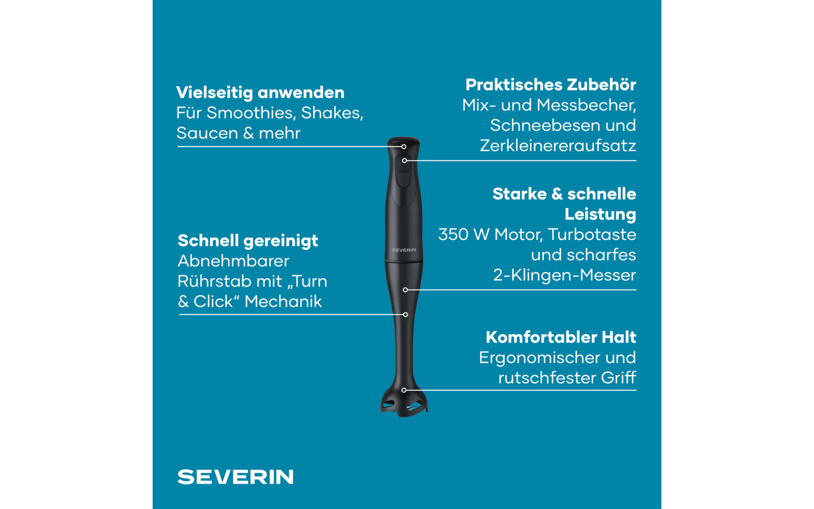 Image du produit Severin Stabmixer 350 Watt 1