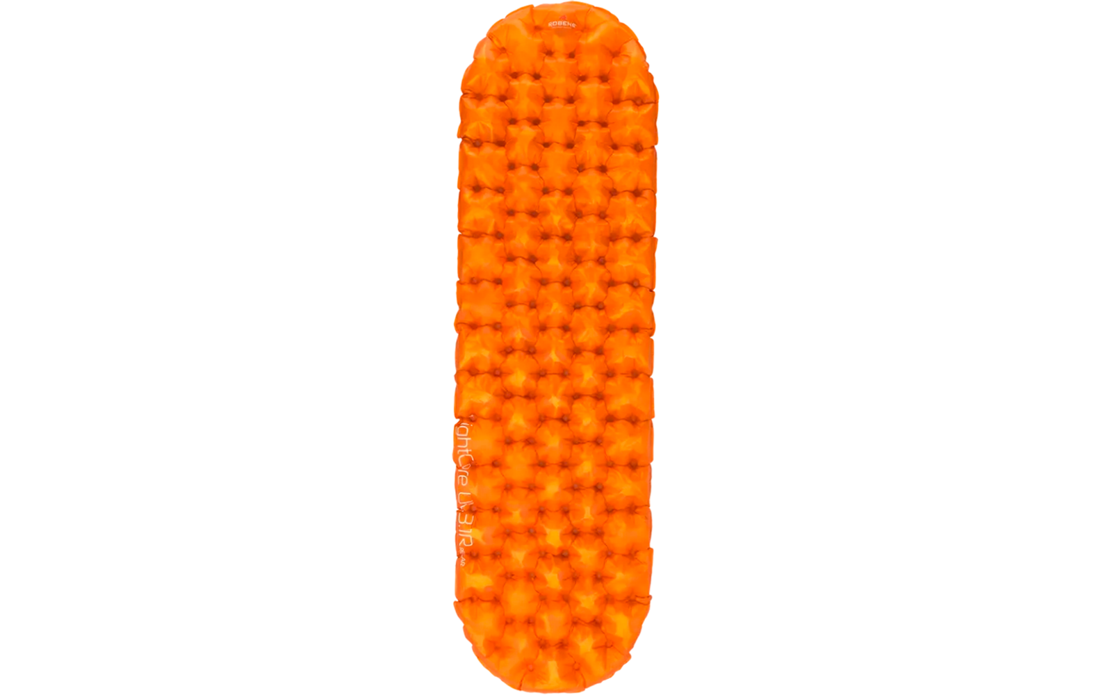 Oranje langwerpige structuur met veel kleine, ronde bobbels