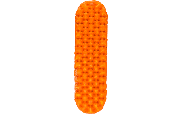 Oranje langwerpige structuur met veel kleine, ronde bobbels