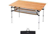 KingCamp Bamboo Table L Plus Campingtisch mit Bambusplatte 100 x 65 cm