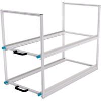 SYS-RACK panel van rear pull-out shelving system with 90 cm telescopic full-extension runners 94 x 49 x 60.5 cm