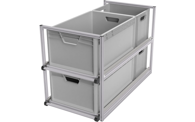 Produktbild SYS-RACK Kastenwagen Heckauszug Regal-System mit 90 cm Teleskopvollausz&uuml;gen 1