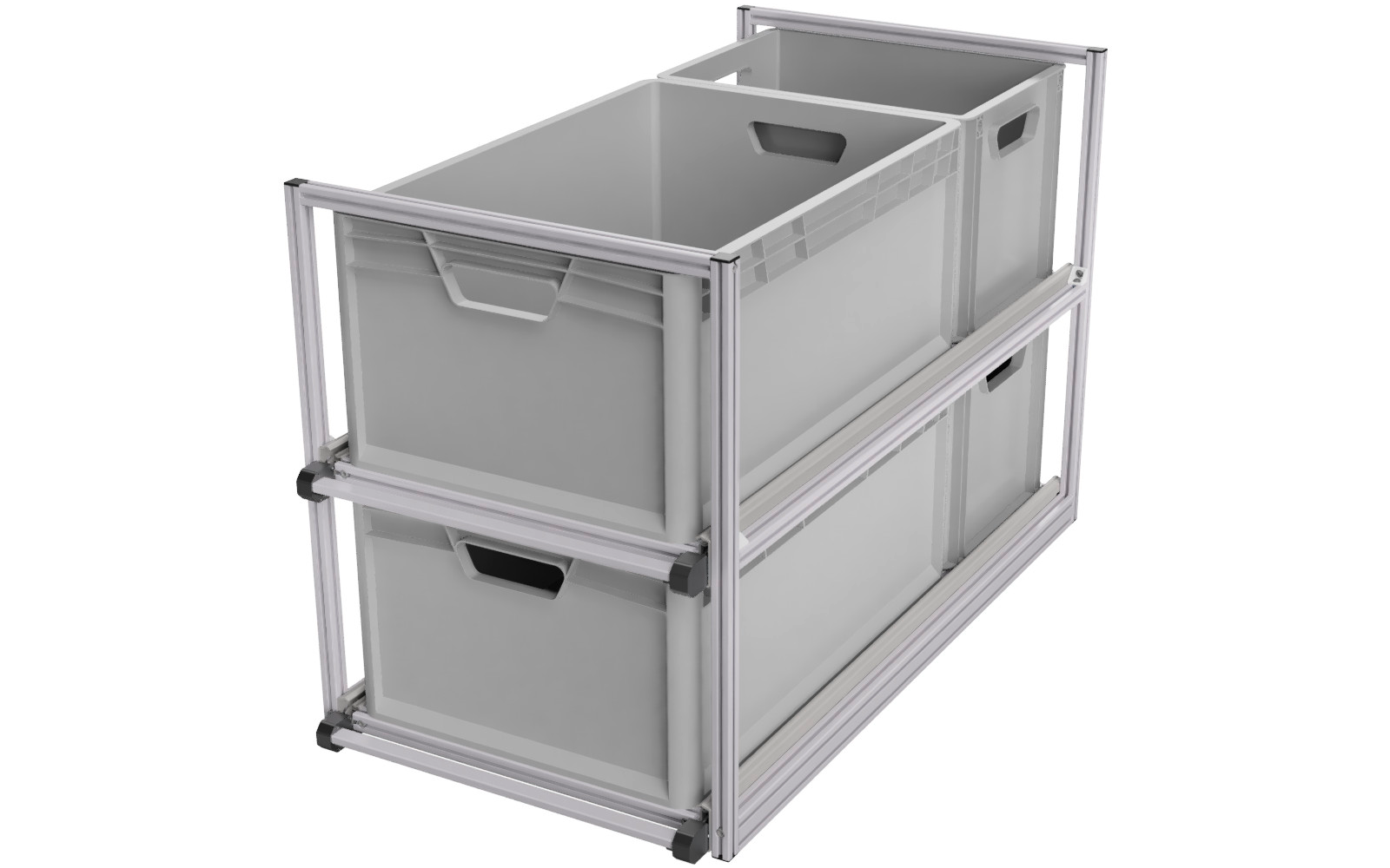 Produktbild SYS-RACK Kastenwagen Heckauszug Regal-System mit 90 cm Teleskopvollausz&uuml;gen 1