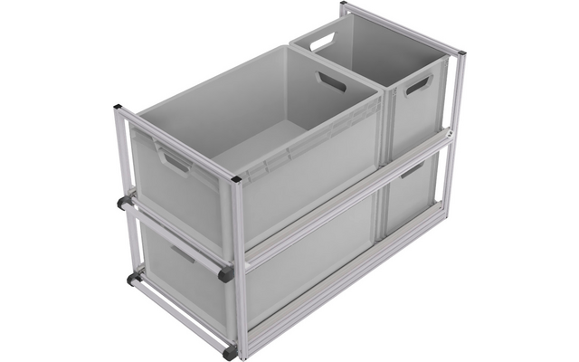 Produktbild SYS-RACK Kastenwagen Heckauszug Regal-System mit 90 cm Teleskopvollausz&uuml;gen 1