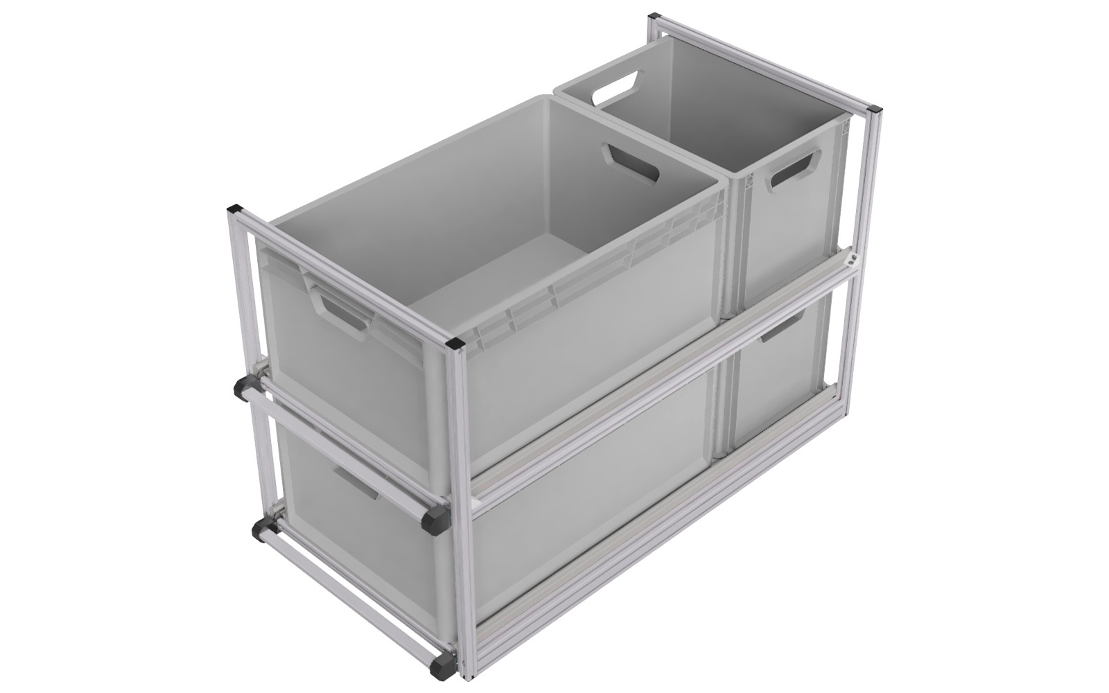 Produktbild SYS-RACK Kastenwagen Heckauszug Regal-System mit 90 cm Teleskopvollausz&uuml;gen 1