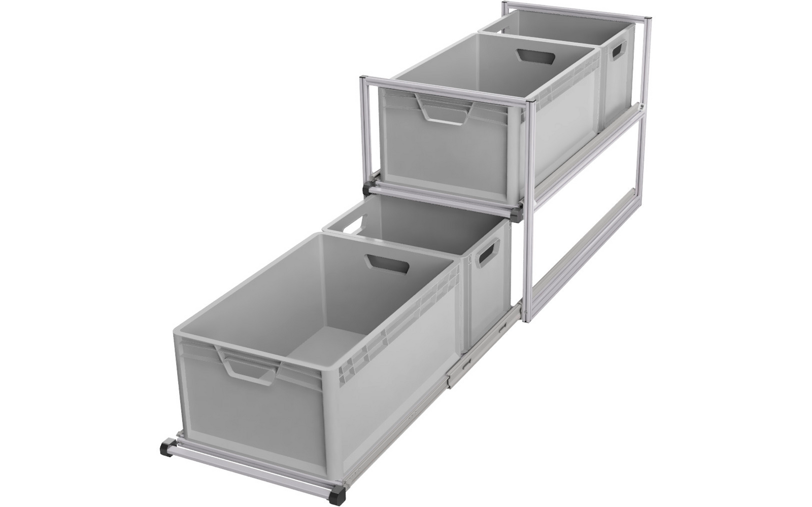 Produktbild SYS-RACK Kastenwagen Heckauszug Regal-System mit 90 cm Teleskopvollausz&uuml;gen 1