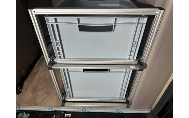 Produktbild SYS-RACK Kastenwagen Heckauszug Regal-System mit 90 cm Teleskopvollausz&uuml;gen 1