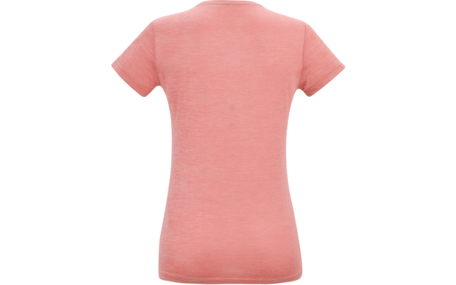 Roze T-shirt met korte mouwen, achterkant, effen, witte achtergrond