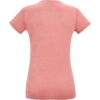 Roze T-shirt met korte mouwen, achterkant, effen, witte achtergrond