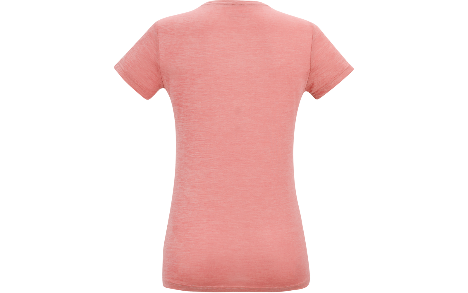 Roze T-shirt met korte mouwen, achterkant, effen, witte achtergrond