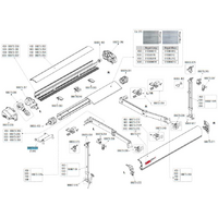 Fiamma roller support for awning F80L 450 - 600 - Fiamma spare part number 98673-278