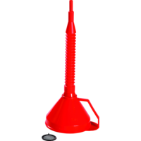 Imbuto IWH con impugnatura, setaccio e tubo flessibile diametro 160 mm rosso