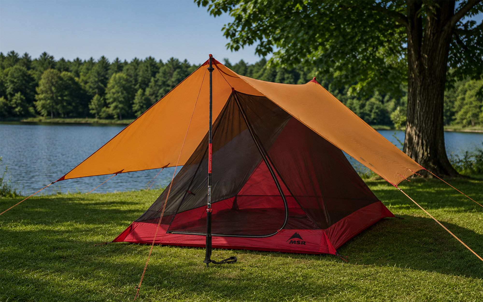 MSR V2 Thru-Hiker Mesh House Backpacking Tent - Berger Camping