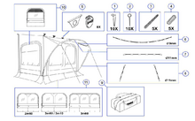 298603 - Thule QuickFit Front Insert Fenstereinsatz Front für Markisenzelt QuickFit 3,6 Meter - Ersatzteilnummer 1500603988
