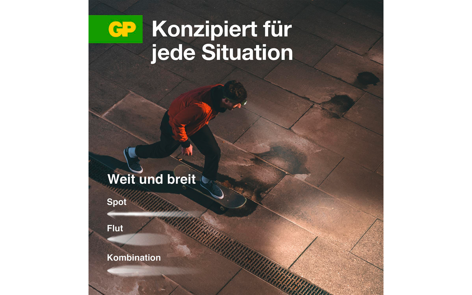 Produktbild GP Batteries CH43 Stirnlampe 150 Lumen mit roter LED 1