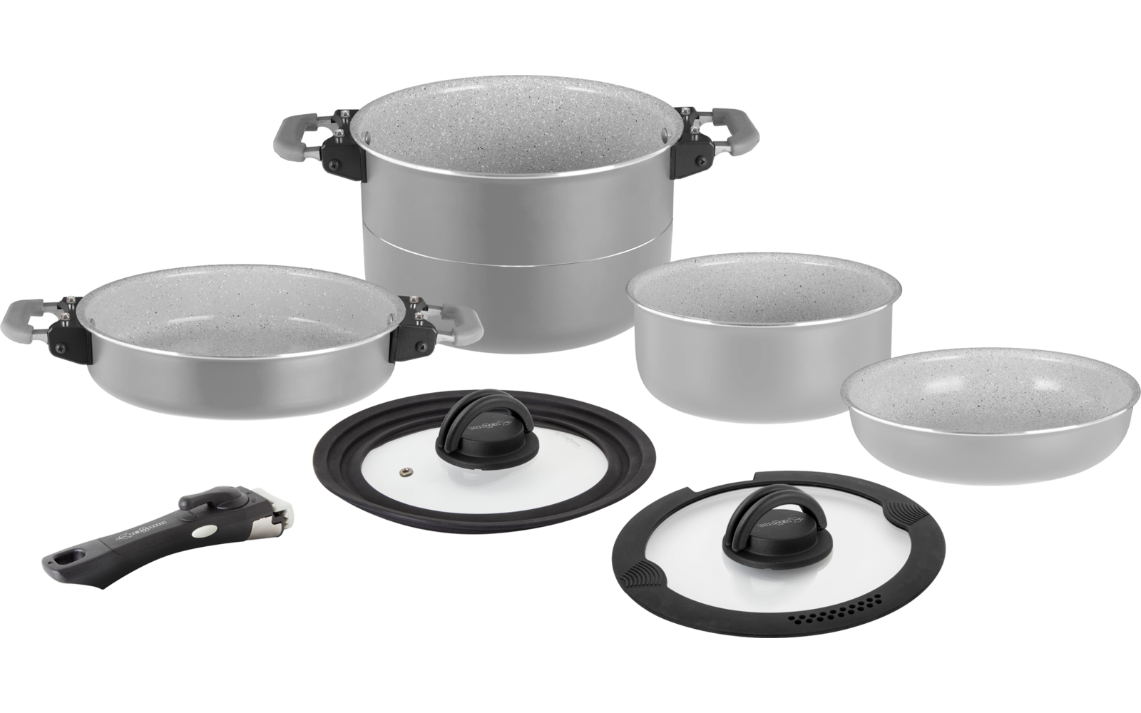 Produktbild Brunner Fusion Topfset 8-teilig stapelbar Vacublock System und Magnetgriffe 1