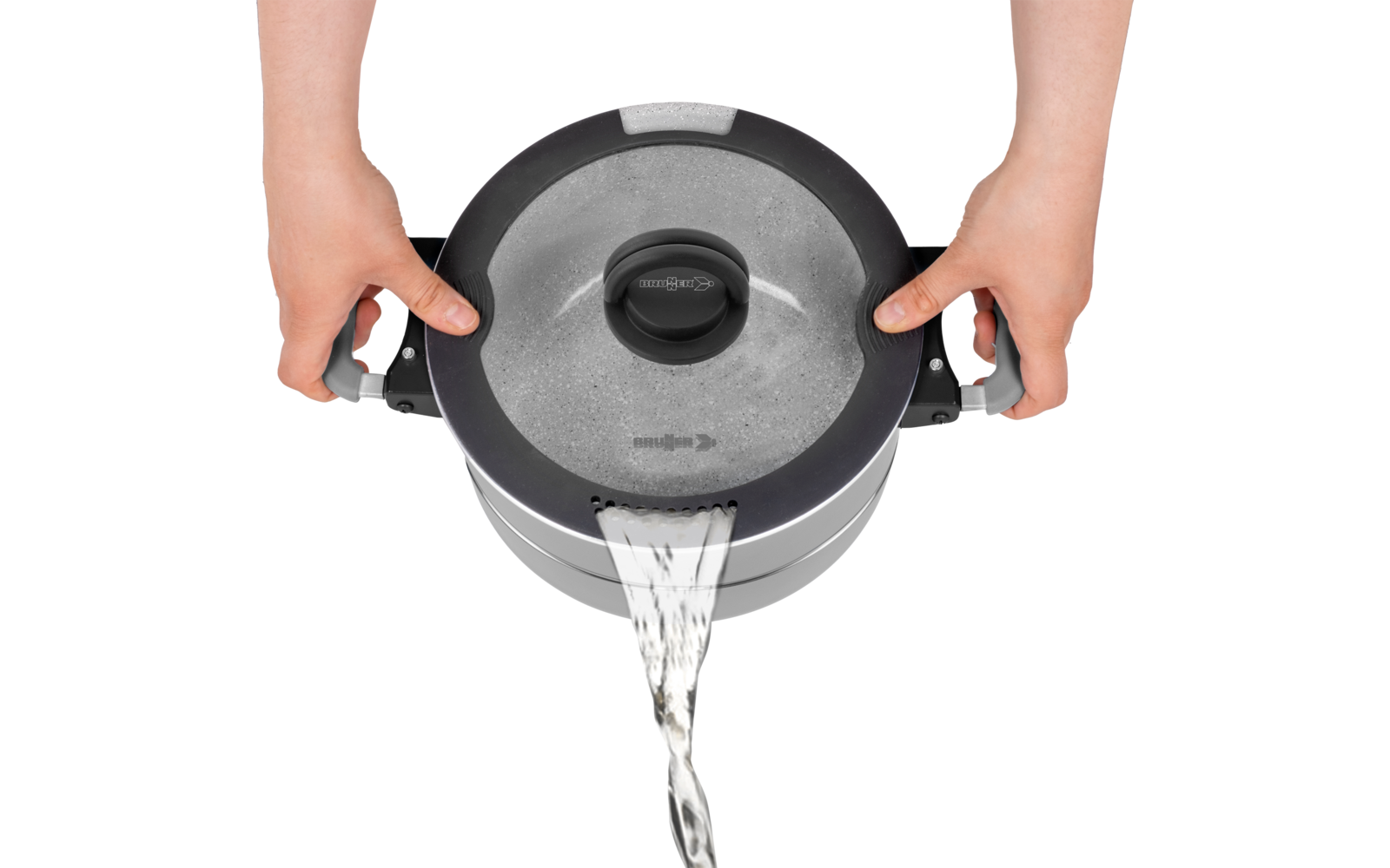 Produktbild Brunner Fusion Topfset 8-teilig stapelbar Vacublock System und Magnetgriffe 1