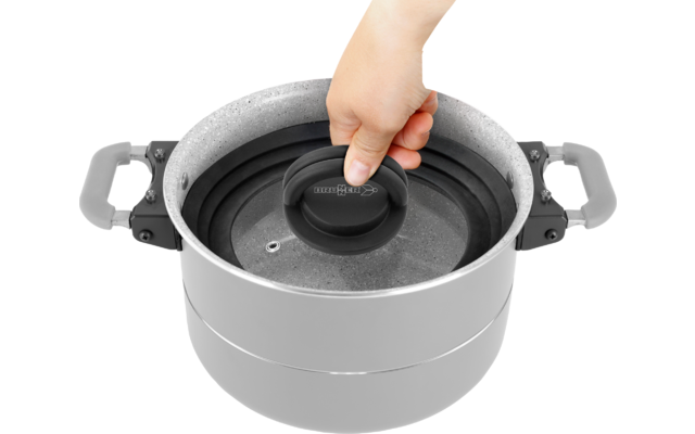 Produktbild Brunner Fusion Topfset 8-teilig stapelbar Vacublock System und Magnetgriffe 1