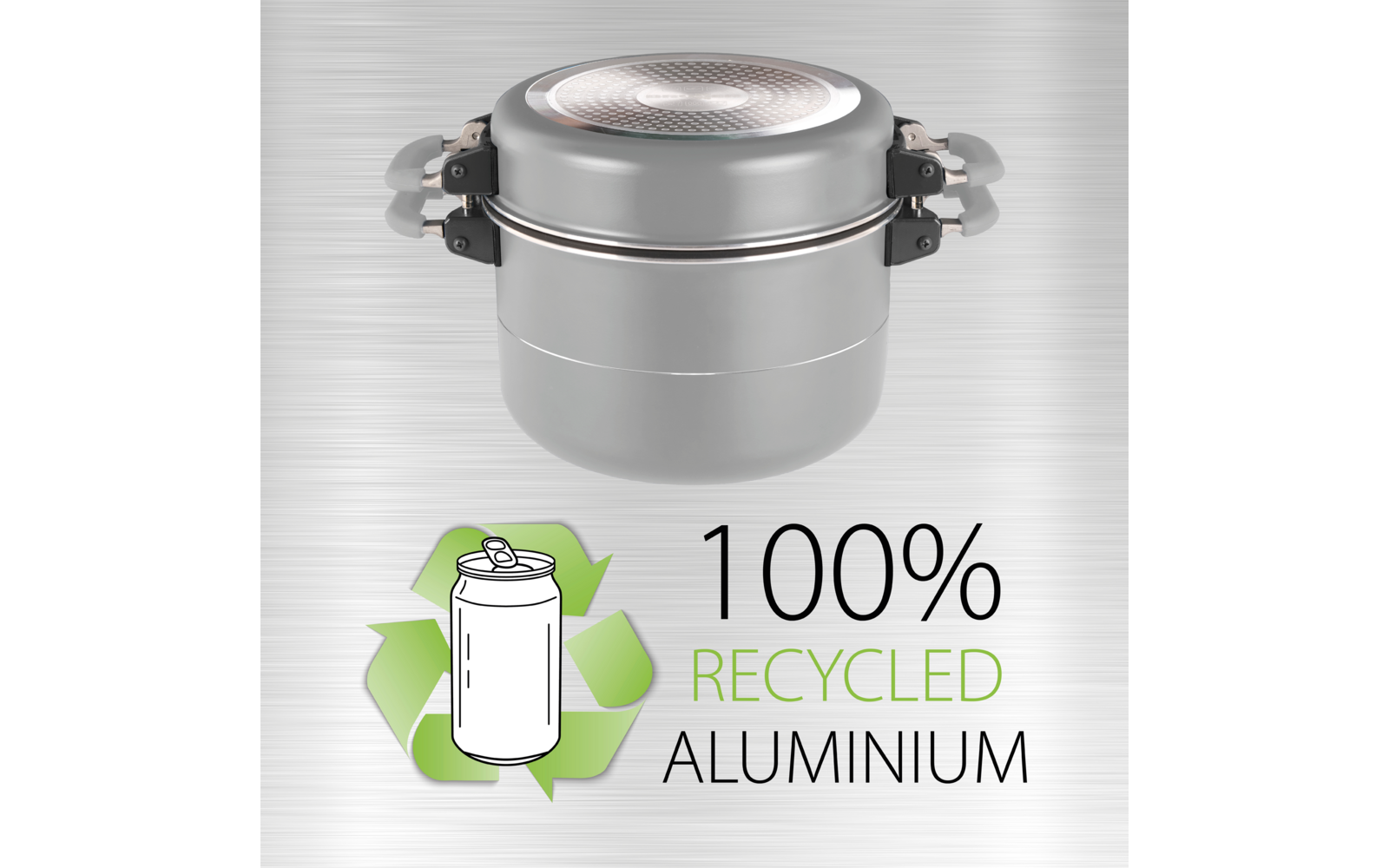 Produktbild Brunner Fusion Topfset 8-teilig stapelbar Vacublock System und Magnetgriffe 1