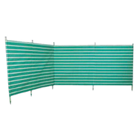 Blue Diamond gestreifter Windschutz 3,6 x 1,37 Meter gr&uuml;n