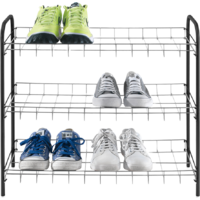 Metaltex shoe rack Sprinter 3 shelves black
