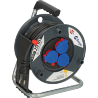 Brennenstuhl Gewerbe-/Baustellen-Kabeltrommel Garant mit 230 V Schutzkontakt Steckdosen 20 Meter