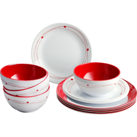 Brunner Midday Cosmic Melamin Geschirrset rutschhemmend BPA-frei unzerbrechlich 12-teilig