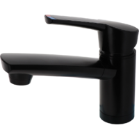 Comet COMO &eacute;&eacute;ngreepsmengkraan 17 cm hoog met 12 cm uitloop in mat zwart