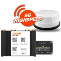 Routeur Wi-Fi 5G Cat 12 MWR 5540 jusqu'&agrave; 2,6 Gbps avec antenne panoramique incluse blanc Selfsat
