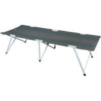 High Peak Toledo XL veldbed 205 x 78 x 51 cm donkergrijs / blauw