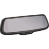 Innenspiegel mit rechteckiger Spiegelfläche, schwarzem Kunststoffrahmen und zwei Tasten an der Unterkante