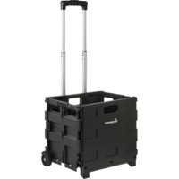 Chariot de courses Keeeper Olli, 45 litres, pliable, jusqu'&agrave; 25 kg, noir