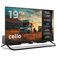 Cello CTrav-19TZ Smart Tizen OS Camping LED TV mit Triple Tuner, WLAN, Bluetooth, 12/24/230 V, 19 Zoll
