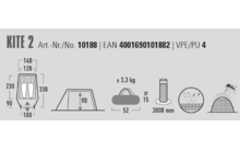 305010 - Tente tunnel Kite 2 High Peak