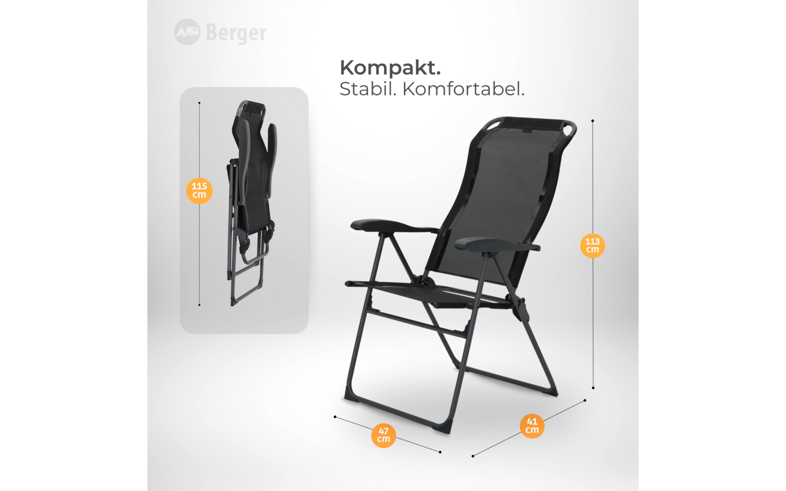 Image du produit Berger Iseo Comfort Fauteuil pliable 1