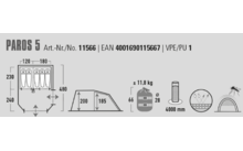 305140 - High Peak Paros 5 Tunnelzelt für 5 Personen