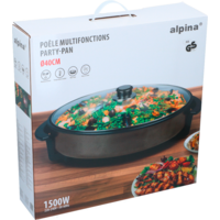 Alpina Partypfanne &Oslash; 40 cm 1500 W mit Glasdeckel