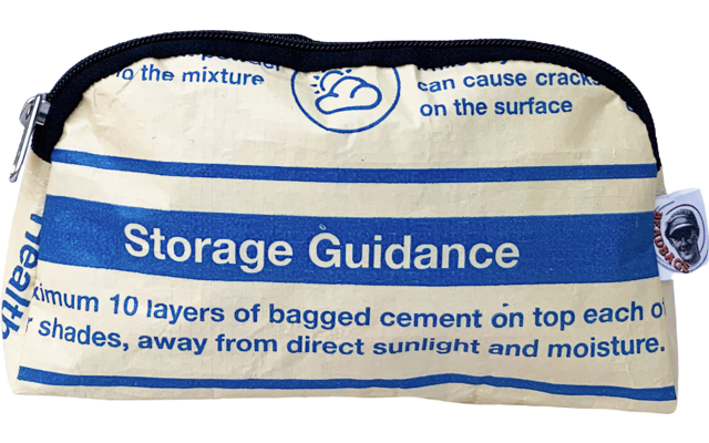 Beadbags trousse de toilette en sac de riz recyclé bleu