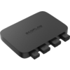Black rectangular charger with four USB ports