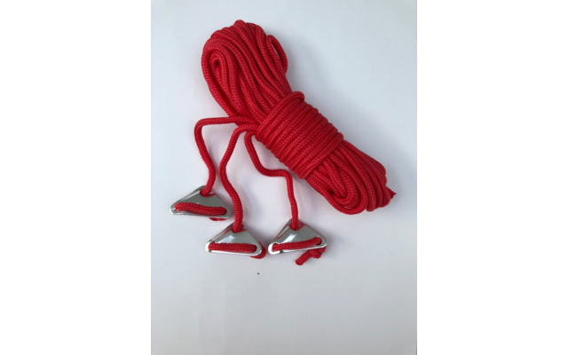 Set de 3 cabos doblados de color rojo