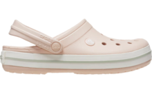 Hellrosa Clogs mit Riemen und Belüftungslöchern