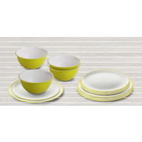 Omada servies 12 delig lime groen