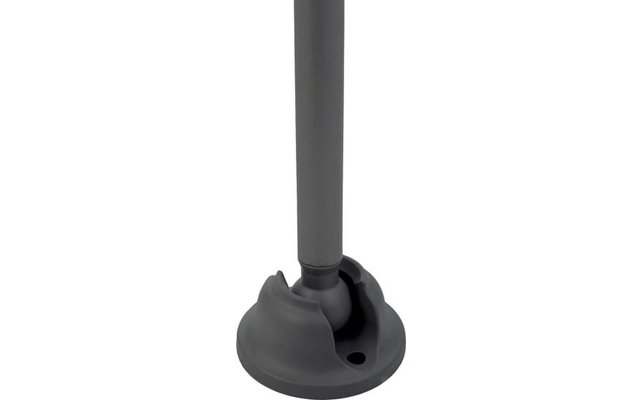 Gray round rubber base with ball joint and vertical gray pole